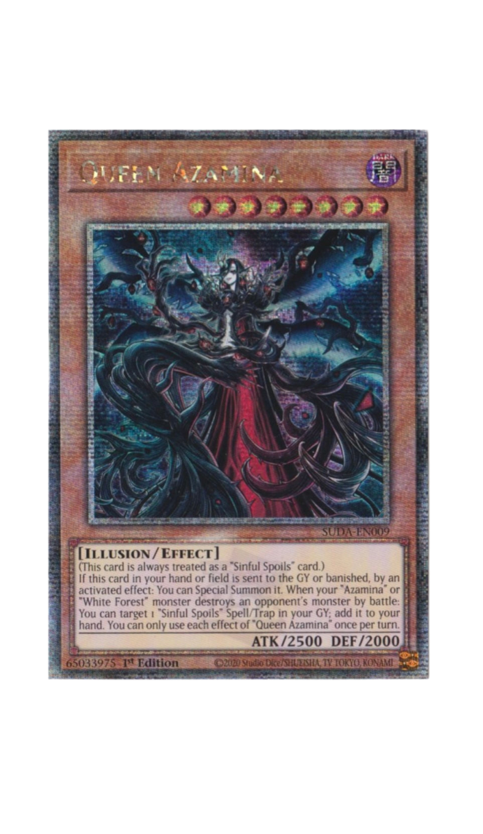 Yu-Gi-Oh! Queen Azamina Quarter Century Secret Rare Star Card Gaming Yu-Gi-Oh! Queen Azamina Quarter Century Secret Rare Star Card Gaming