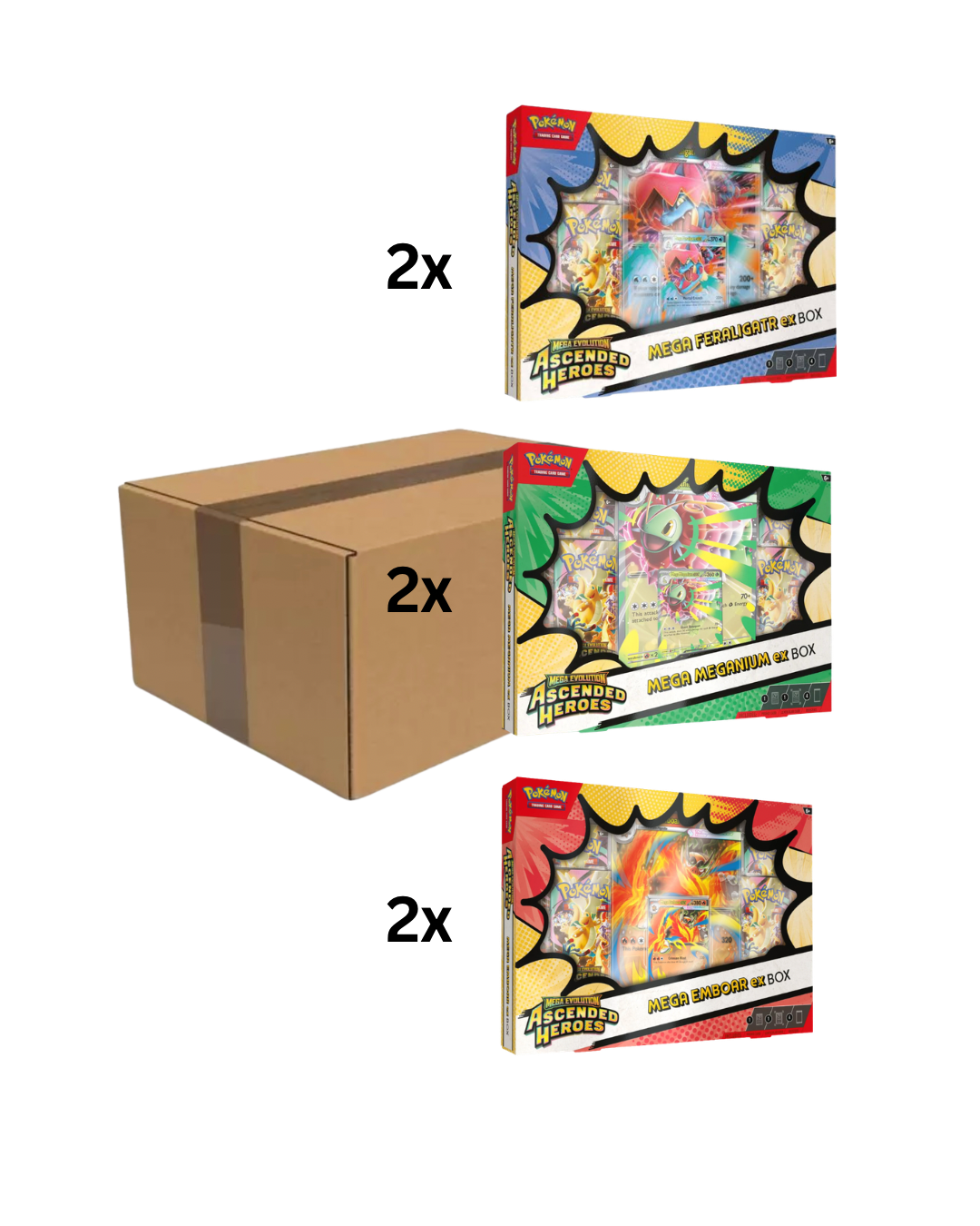 Pokemon Ascended Heroes Mega ex Box Sealed Case (English)