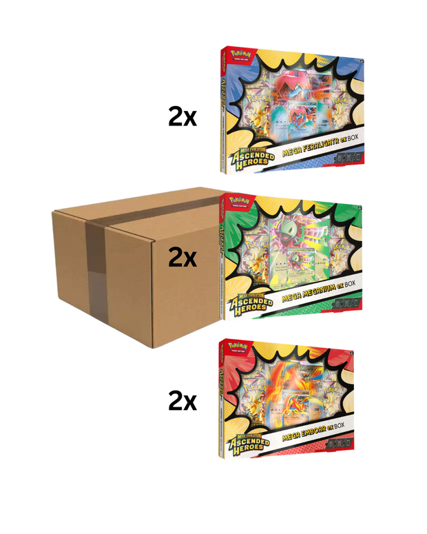 Pokemon Ascended Heroes Mega ex Box Sealed Case (English)