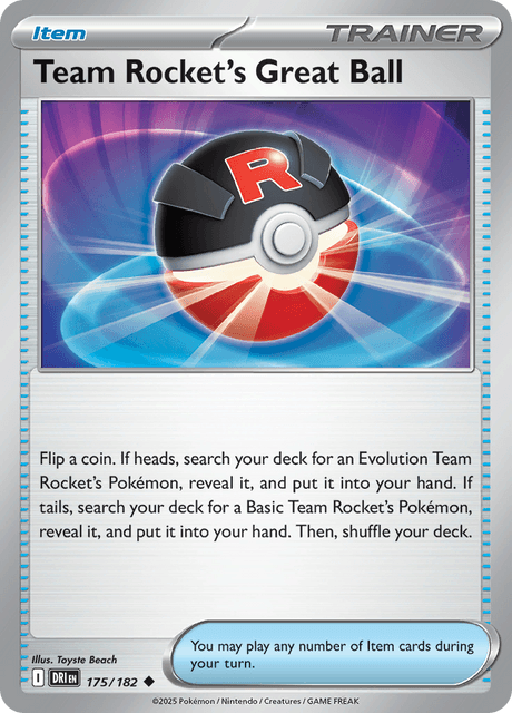 Pokemon Team Rockets großer Ball DRI 175