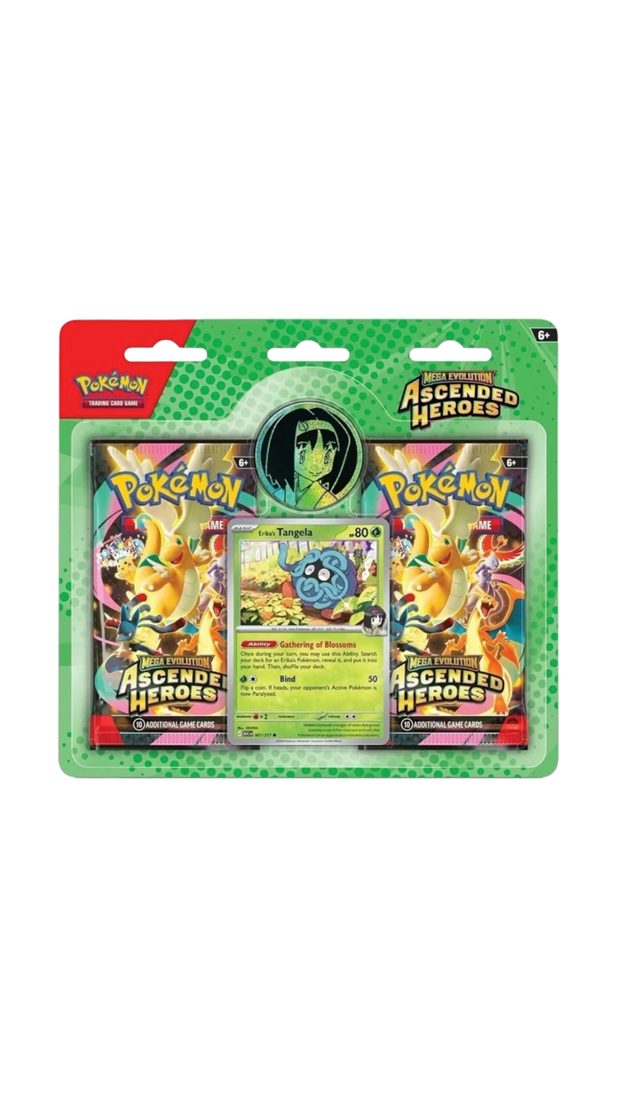 Pokemon Ascended Heroes Erika's Tangela 2-Pack Blister (English) – Star Card  Gaming