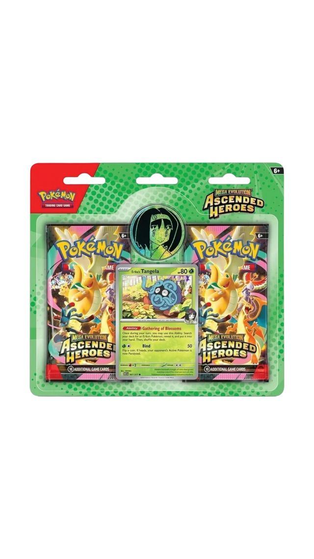 Pokemon Ascended Heroes Erika's Tangela 2-Pack Blister (English) PRE-ORDER