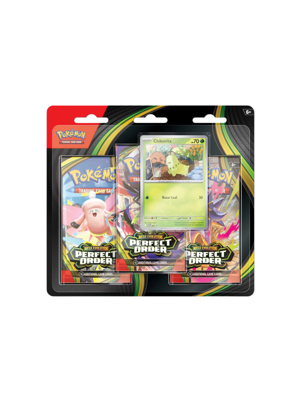Pokemon Perfect Order Chikorita 3-Pack Blister (English) PRE-ORDER