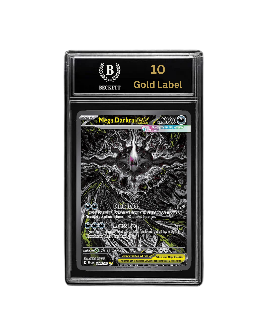 Pokemon Mega Darkrai ex PBL 116 (English) BGS Pristine 10 Gold Label