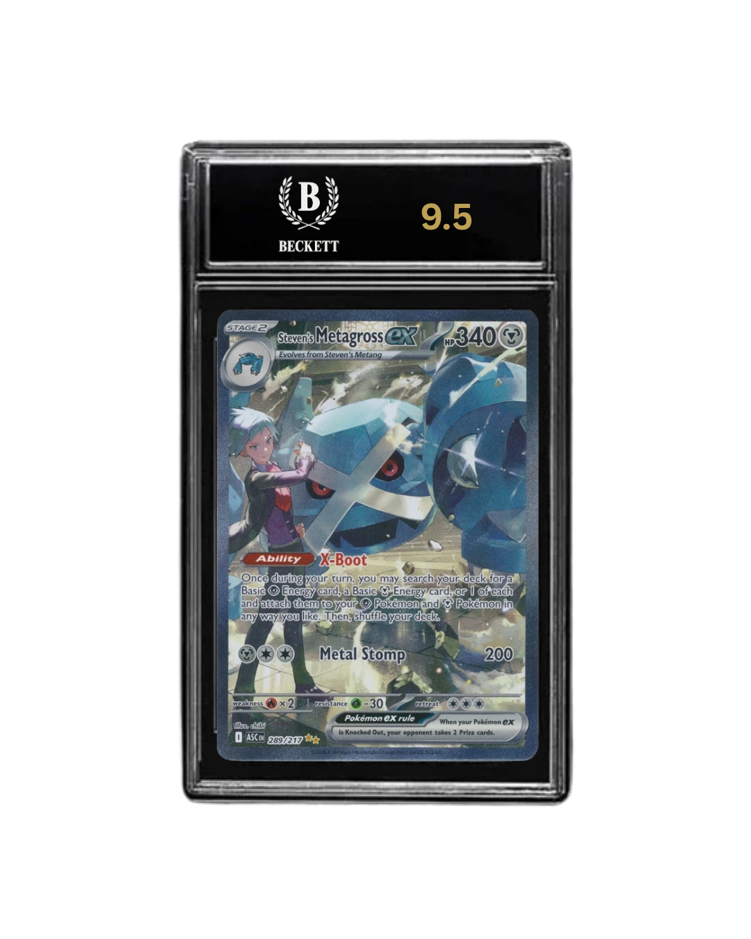 Pokémon Steven's Metagross ex ASC 289 (Englisch) BGS Gem Mint 9.5